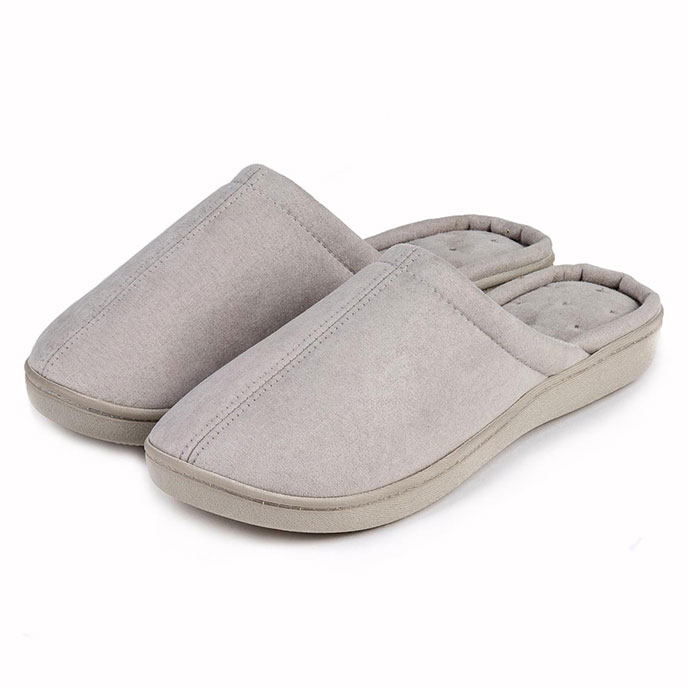 Isotoner Ladies Suedette Mule Slipper Grey